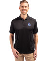Fresno State Bulldogs College Vault Cutter & Buck Forge Eco Stretch Recycled Mens Polo Black Front Thumbnail Image
