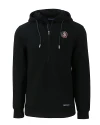 Florida State Seminoles Cutter & Buck Roam Epic Versatility Half Zip Recycled Mens Hooded Pullover Black Mannequin Thumbnail Image