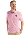Dayton Flyers Cutter & Buck Pike Eco Symmetry Print Stretch Recycled Mens Polo White/Red Front Thumbnail Image