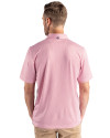 Delaware Fightin' Blue Hens College Vault Cutter & Buck Pike Eco Symmetry Print Stretch Recycled Mens Polo White/Red Back Thumbnail Image