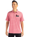 Central Missouri Mules Cutter & Buck Forge Eco Heather Stripe Stretch Recycled Mens Polo Cardinal Red Heather Front Thumbnail Image