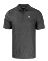 Fort Valley State Wildcats Cutter & Buck Pike Eco Pebble Print Stretch Recycled Mens Polo Black Mannequin Thumbnail Image