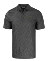 Florida A&M Rattlers Cutter & Buck Pike Eco Pebble Print Stretch Recycled Mens Polo Black Mannequin Thumbnail Image