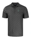 Dartmouth Big Green Cutter & Buck Pike Eco Pebble Print Stretch Recycled Mens Polo Black Mannequin Thumbnail Image