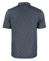 View image 8: Creighton Bluejays Cutter & Buck Pike Recycled Pebble Print Mens Polo Black/White Mannequin Back
