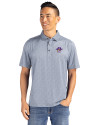 East Carolina (ECU) Pirates College Vault Cutter & Buck Pike Eco Pebble Print Stretch Recycled Mens Polo Polished/White Front Thumbnail Image