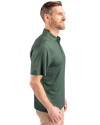 Hawaii Warriors Cutter & Buck Pike Eco Tonal Geo Print Stretch Recycled Mens Polo Hunter Green Side Thumbnail Image