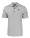 Harvard Crimson Cutter & Buck Pike Eco Tonal Geo Print Stretch Recycled Mens Polo Elemental Grey Mannequin Thumbnail Image