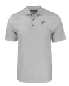 Fort Valley State Wildcats Cutter & Buck Pike Eco Tonal Geo Print Stretch Recycled Mens Polo Elemental Grey Mannequin Thumbnail Image