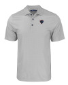 DePaul Blue Demons Cutter & Buck Pike Eco Tonal Geo Print Stretch Recycled Mens Polo Elemental Grey Mannequin Thumbnail Image