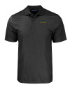 Florida A&M Rattlers Cutter & Buck Pike Eco Tonal Geo Print Stretch Recycled Mens Polo Black Mannequin Thumbnail Image