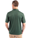 Cal Poly Mustangs Cutter & Buck Pike Eco Tonal Geo Print Stretch Recycled Mens Polo Hunter Green Back Thumbnail Image