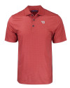 Dayton Flyers Cutter & Buck Pike Eco Tonal Geo Print Stretch Recycled Mens Polo Cardinal Red Mannequin Thumbnail Image