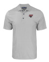 Clark Atlanta Panthers Cutter & Buck Pike Eco Tonal Geo Print Stretch Recycled Mens Polo Elemental Grey Mannequin Thumbnail Image