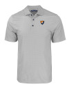 Illinois Fighting Illini College Vault Cutter & Buck Pike Eco Tonal Geo Print Stretch Recycled Mens Polo Elemental Grey Mannequin Thumbnail Image