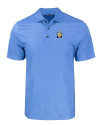 FIU Panthers College Vault Cutter & Buck Pike Eco Tonal Geo Print Stretch Recycled Mens Polo Atlas Light Blue Mannequin Thumbnail Image