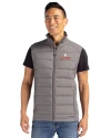 Illinois Fighting Illini Cutter & Buck Evoke Hybrid Softshell Recycled Mens Full Zip Vest Elemental Grey Front Thumbnail Image