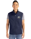 Georgia Southern Eagles Cutter & Buck Charter Eco Recycled Mens Full-Zip Vest Navy Blue Front Thumbnail Image