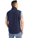 Dayton Flyers Cutter & Buck Charter Eco Recycled Mens Full-Zip Vest Navy Blue Back Thumbnail Image