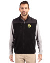 Cal Poly Mustangs Cutter & Buck Cascade Eco Fleece Mens Vest Black Front Thumbnail Image