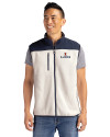 Illinois Fighting Illini Cutter & Buck Cascade Eco Fleece Mens Vest Shell/Navy Blue Front Thumbnail Image
