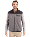 Central Missouri Mules Cutter & Buck Cascade Eco Fleece Mens Vest Elemental Grey/Black Front Thumbnail Image