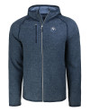 The Citadel Bulldogs Cutter & Buck Mainsail Full Zip Hooded Mens Jacket Liberty Navy Heather Mannequin Thumbnail Image