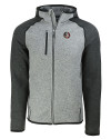 Florida State Seminoles Cutter & Buck Mainsail Full Zip Hooded Mens Jacket Polished Heather/Charcoal Heather Mannequin Thumbnail Image