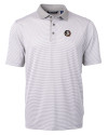 Florida State Seminoles Cutter & Buck Virtue Eco Pique Micro Stripe Recycled Mens Big & Tall Polo Polished/White Mannequin Thumbnail Image