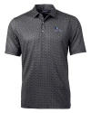 Creighton Bluejays Cutter & Buck Pike Banner Print Stretch Mens Big & Tall Polo Black Mannequin Thumbnail Image