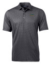 Florida A&M Rattlers Cutter & Buck Pike Banner Print Stretch Mens Big & Tall Polo Black Mannequin Thumbnail Image