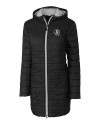 Florida State Seminoles Cutter & Buck Rainier PrimaLoft®  Womens Eco Insulated Hooded Long Coat Black Mannequin Thumbnail Image