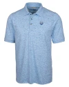 The Citadel Bulldogs Cutter & Buck Advantage Tri-Blend Space Dye Mens Polo Atlas Light Blue Mannequin Thumbnail Image