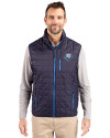 The Citadel Bulldogs Cutter & Buck Rainier PrimaLoft® Mens Eco Insulated Full Zip Puffer Vest Dark Navy Front Thumbnail Image