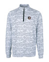 Florida State Seminoles Cutter & Buck Traverse Stretch Eco Camo Print Quarter Zip Mens Big and Tall Pullover Charcoal Mannequin Thumbnail Image