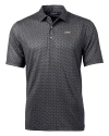 James Madison Dukes Cutter & Buck Pike Banner Print Stretch Mens Big & Tall Polo Black Mannequin Thumbnail Image