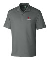 Louisville Cardinals Alumni Cutter & Buck CB Drytec Genre Textured Solid Mens Big and Tall Polo Elemental Grey Mannequin Thumbnail Image