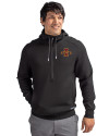 Iowa State Cyclones Cutter & Buck Roam Epic Versatility Half Zip Recycled Mens Hooded Pullover Black Front Thumbnail Image