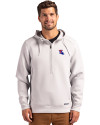 Louisiana Tech Bulldogs Cutter & Buck Roam Epic Versatility Half Zip Recycled Mens Hooded Pullover Solitare Front Thumbnail Image
