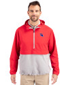 Louisiana Tech Bulldogs Cutter & Buck Charter Eco Recycled Mens Anorak Jacket Red/Polished Front Thumbnail Image