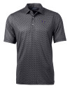 Pitt Panthers Cutter & Buck Pike Banner Print Stretch Mens Big & Tall Polo Black Mannequin Thumbnail Image