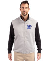 Memphis Tigers Cutter & Buck Charter Eco Full-Zip Mens Big & Tall Vest Polished Medium Gray Front Thumbnail Image