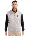 Stanford Cardinal - Cutter & Buck Charter Eco Full-Zip Mens Big & Tall Vest Polished Medium Gray Front Thumbnail Image