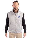Fresno State Bulldogs College Vault Cutter & Buck Charter Eco Full-Zip Mens Big & Tall Vest Polished Medium Gray Front Thumbnail Image