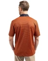 Texas El Paso Miners Cutter & Buck Virtue Eco Pique Micro Stripe Recycled Mens Polo College Orange/Navy Blue Back Thumbnail Image
