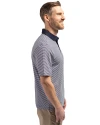 Northern Arizona Lumberjacks College Vault Cutter & Buck Virtue Eco Pique Micro Stripe Recycled Mens Polo Navy Blue/White Side Thumbnail Image