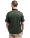Portland State Vikings College Vault Cutter & Buck Virtue Eco Pique Micro Stripe Recycled Mens Polo Hunter/Black Back Thumbnail Image