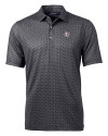 Texas Southern Tigers Cutter & Buck Pike Banner Print Stretch Mens Polo Black Mannequin Thumbnail Image