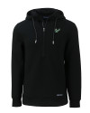 South Florida Bulls Cutter & Buck Roam Epic Versatility Half Zip Recycled Mens Hooded Pullover Black Mannequin Thumbnail Image