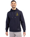 Northern Arizona Lumberjacks College Vault Cutter & Buck Roam Epic Versatility Half Zip Recycled Mens Hooded Pullover Navy Blue Front Thumbnail Image